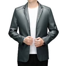 男士新款皮衣修身西装休闲西服韩版皮夹克男外套潮帅气中青年外套，男装夹克，钱塘6003（原4033）