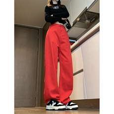 25年春季水洗高街vibe直筒宽松阔腿五色牛仔裤NZ2310-P55控78，男装牛仔裤，星座1002-1