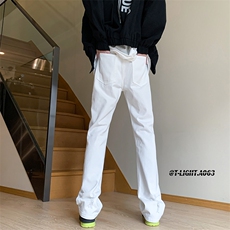 美式高街夏季破洞涂鸦黑白牛仔裤货号K739P65，男装牛仔裤，电商A063