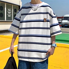 五分袖夏季条纹T恤，男装T恤，星座410-6（原星座1304-1）