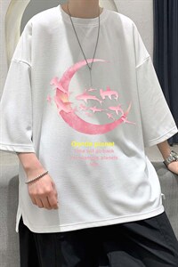 Q11209-P30 春夏季七分袖t恤男大码五分袖男短袖中袖   大皂风图片