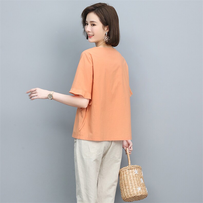 年轻妈妈夏装洋气上衣2024年新款40岁50中年母亲节衣服,女装衬衫,独衣靓