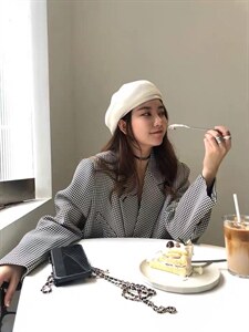 千鸟格西装图片