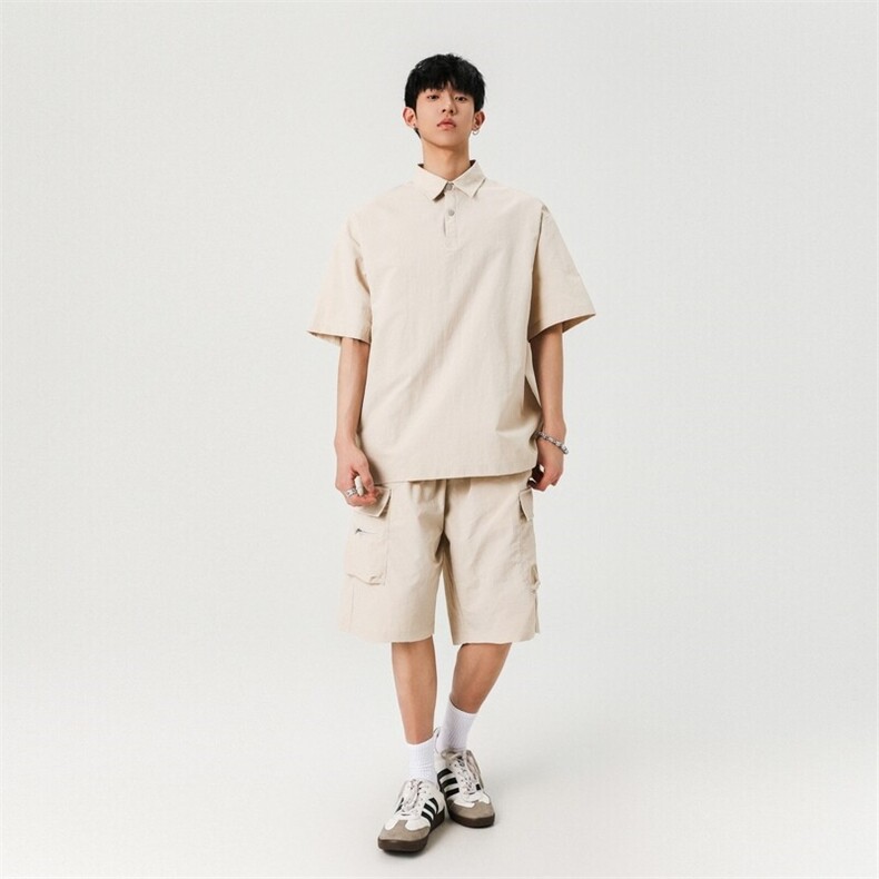 POLO领t恤男士夏季薄款短袖短裤套装休闲宽松A406TZ5067特P65,男装T恤,星座309（原A406）