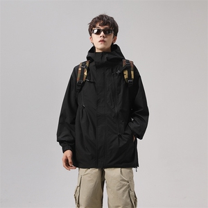 港风美式vibe潮流宽松连帽冲锋衣夹克男潮 XZ213-JK6601-P65控88图片