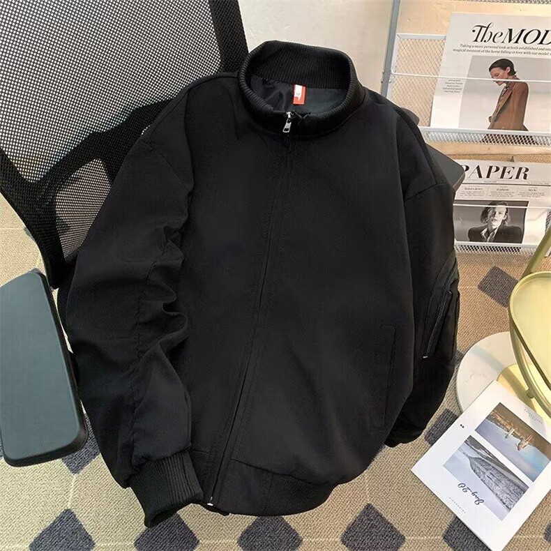 美式高街cleanfit工装夹克男春秋情侣宽松立领外套痞帅休闲棒球服,男装夹克,星座601-1