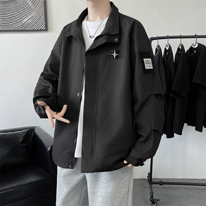 F218-P60 2024春季新款潮流百搭宽松工装外套潮牌翻领夹克男 现货图片