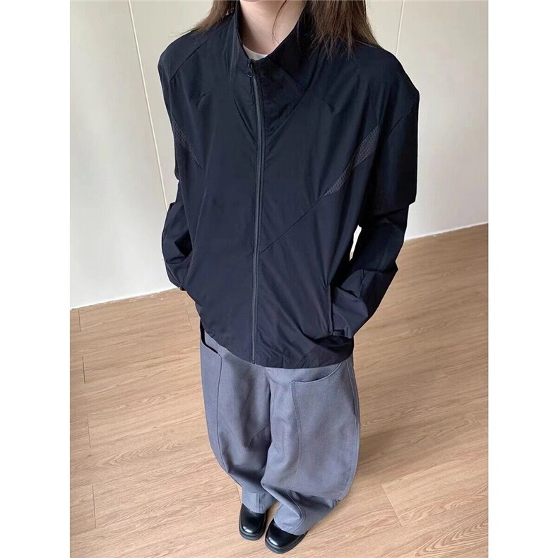 拼接网眼防晒衣男女韩版潮流宽松透气2026夏季ins外套W6598-P45,男装防晒衣,星座412-3
