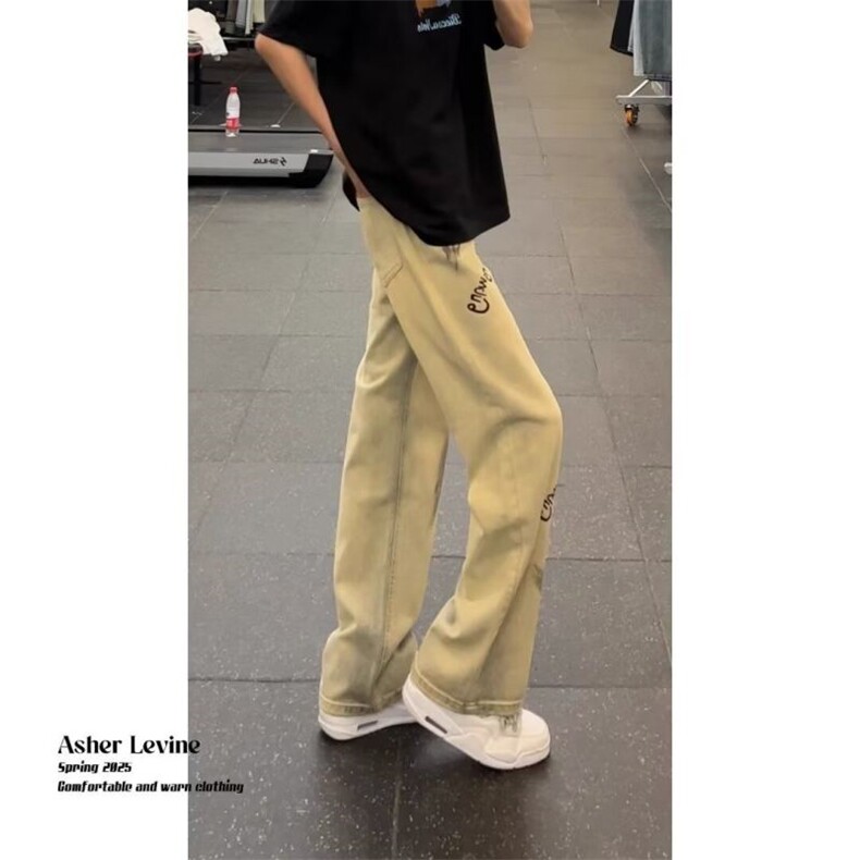 [008]新款小众设计感扎染喷墨牛仔裤ins高街长裤A079-R963-P43,男装牛仔裤,电商A079