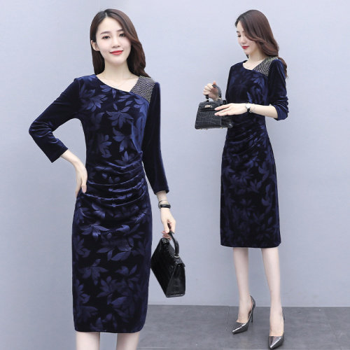 2021年秋季时尚百搭气质优雅熟女连衣裙，女装连衣裙，贵人树