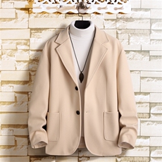 N6169/P95加棉P105冬季新开叉呢料毛呢西服男宽松外套上衣呢大衣，男装西服，电商A141