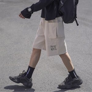 2021夏季港风新款男宽松五分裤学生日系工装短裤潮504-K023-P35,过生日女孩子穿搭图片