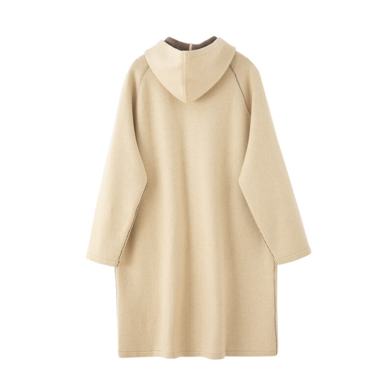 空气层半高，女装羊绒大衣，美够羊绒