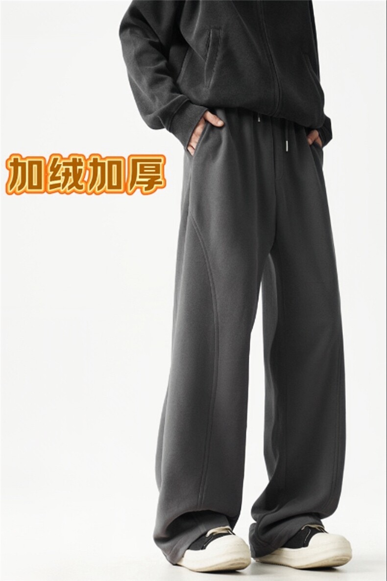 秋冬季拼接卫裤无影墙加绒加厚XZ604-K110JR-特P45控78,男装休闲裤,星座604
