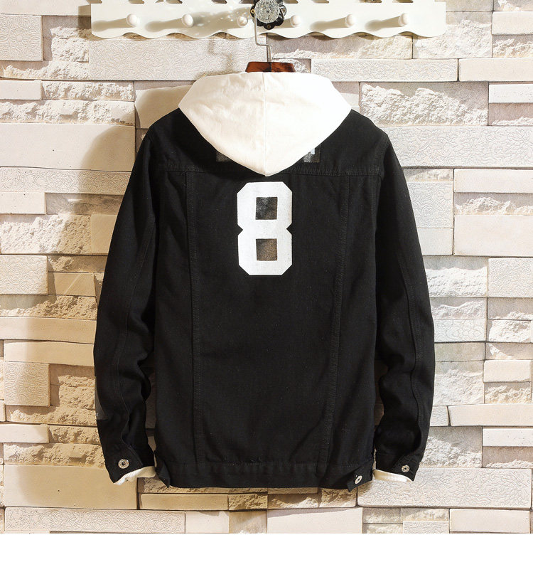 Jk616-p45-限价68 大量现货牛仔夹克肥仔量足破洞印花大码图片