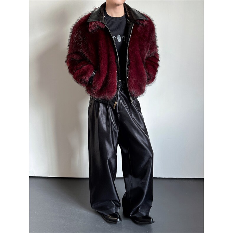 已安排黑红伯爵双面穿座山雕加绒加厚仿貂毛棉服外套mj1110-p218,男装棉衣,电商B288