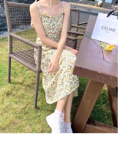 夏季新款吊带连衣裙，女装背心吊带，甜野