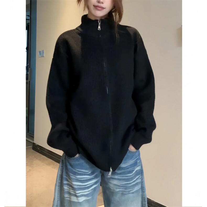 大量现货双拉链开衫男女同款针织衫外套H11,量大差价大过天,男装针织衫/毛衣,星座1212