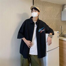 短袖衬衫春款男港风潮流C2205P33，男装衬衫，星座1116-2