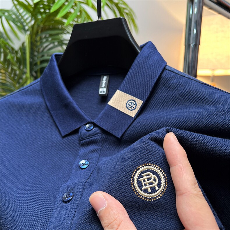 polo衫中年商务休闲男装夏季新款男士短袖T恤半袖翻领宽松上衣服,男装Polo衫,电商B212（原钱塘6029）
