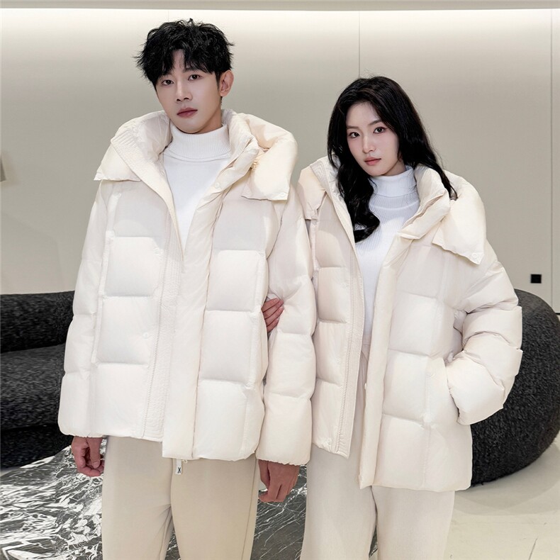 现货韩版面包服情侣装羽绒服男女青年学生225克90绒羽绒外套,男装羽绒服,钱塘723