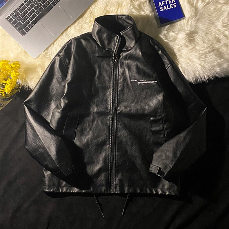 潮流夹克潮男春季皮衣外套WT35P60图片