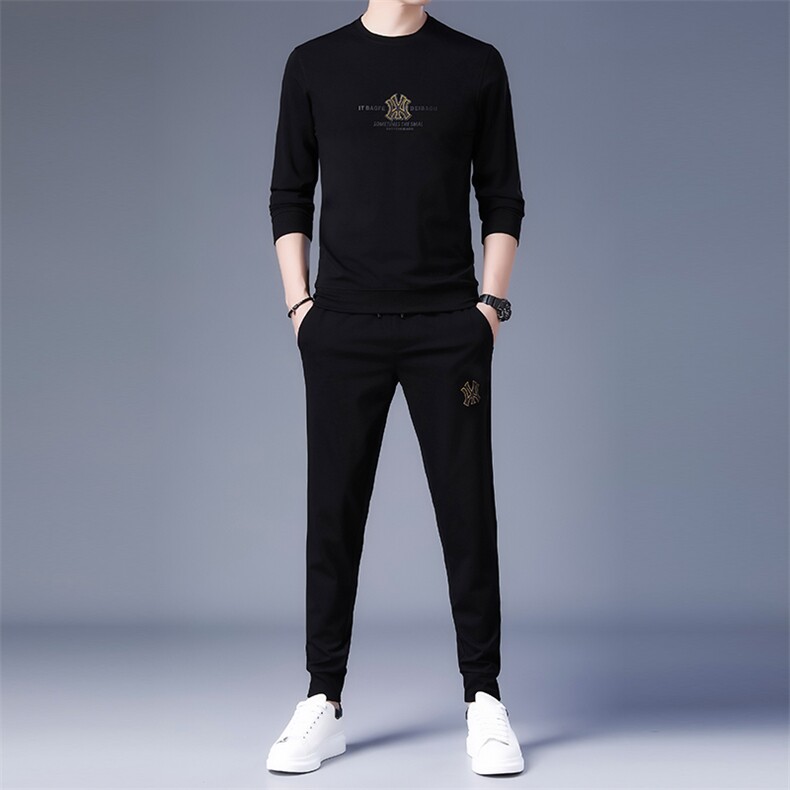 休闲套装中青年男士春秋季T恤潮流两件套衣服男休闲搭配一套男装,男装休闲套装,电商B212（原钱塘6029）