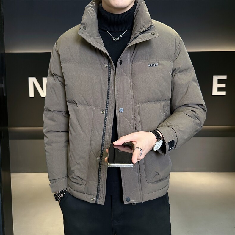 88578-L-4XL-P185标50绒店主风冬季特殊面料立领男士休闲羽绒服,男装羽绒服,电商B255