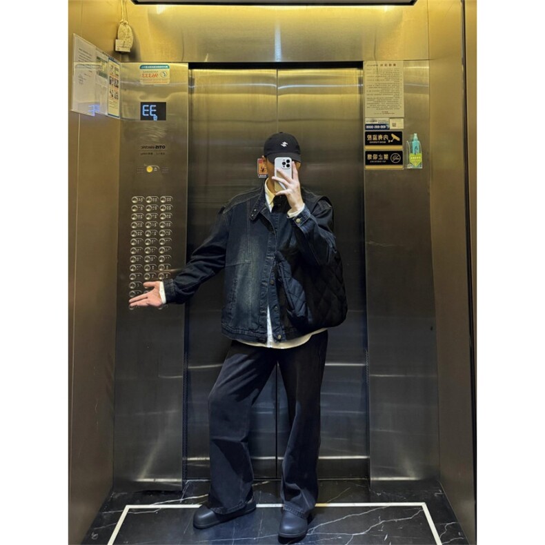水洗旧立领牛仔夹克男士街头休闲宽松夹克1001-1-JK8970-P65,男装夹克,星座1001-1