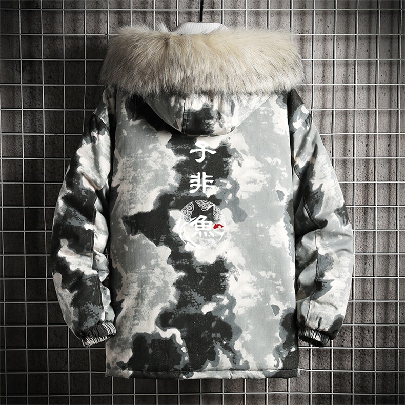 MC49070-P135日系潮衣男大码派克服男工装服外套袄网格,男装棉衣,电商A040A