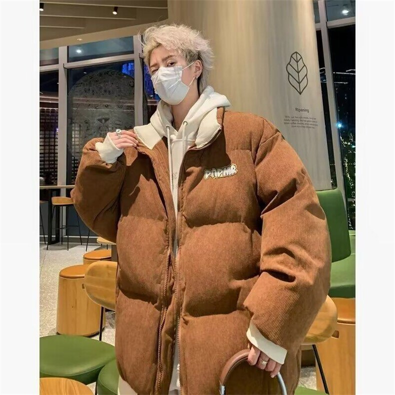 2024新款美式灯芯绒棉袄男冬季加厚棉服宽松棉衣外套MF253-P79,男装棉衣,星座412-3