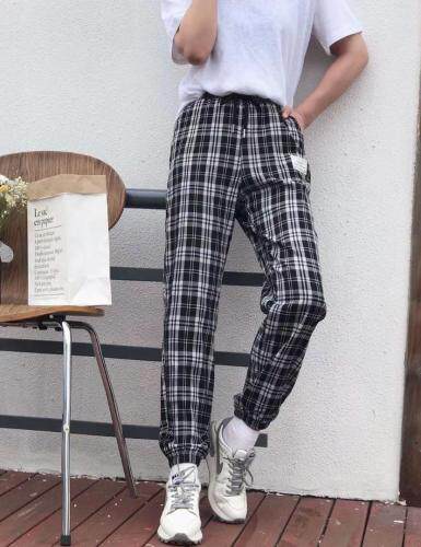 薄格子裤，女装，开心依典