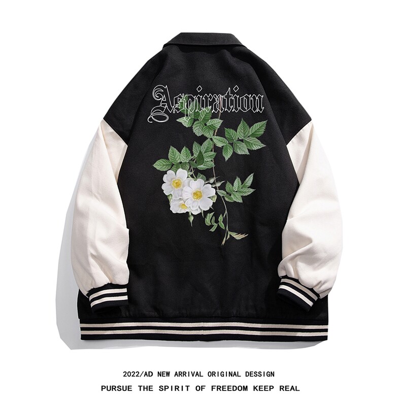 白底22秋季美式西海岸潮流翻领棒球服夹克外套G605P85控108,男装夹克,电商A247-1