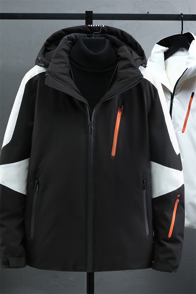 2022冬季羽绒服男士短款拼接色白鸭绒连帽外套男装-R5096-P75,男装羽绒服,星座1105-1