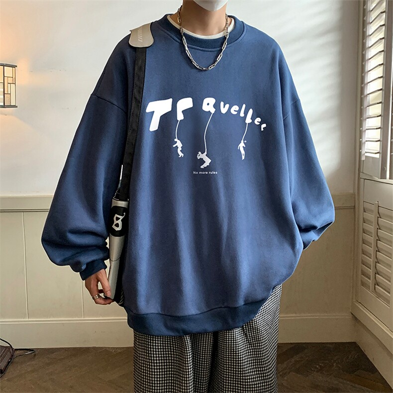 圆领卫衣男超大码胖子肥佬大号长袖t恤S6449-P28,男装卫衣,电商A040