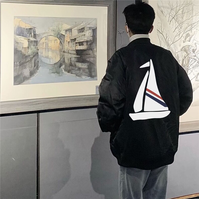 潮高街夹克男春秋常规美式复古街头情侣飞行员上衣外套GH660P47,男装夹克,星座1013-1