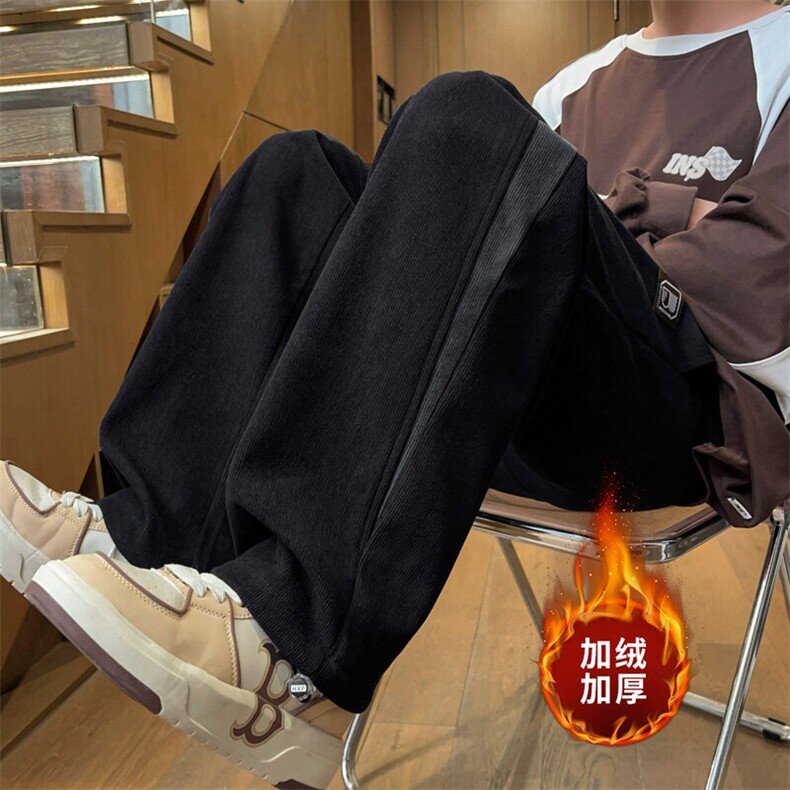 ！2025秋冬新款男士撞色百搭直筒休闲裤WK2066特P38加绒P45图片