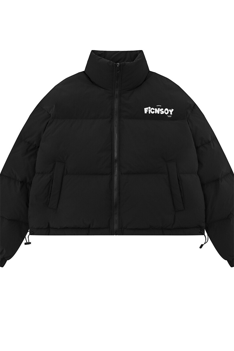 白底新款冬季时尚百搭宽松字母印花潮流棉服外套MY502P85控118,男装棉衣,电商A247-1