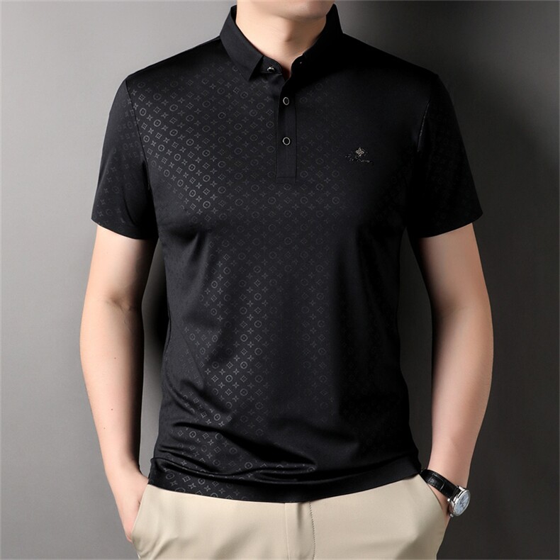 男装夏季新款保罗polo衫男短袖翻领美式商务带领半袖t恤男士薄款，男装Polo衫，电商B212（原钱塘6029）