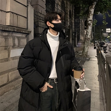 抖音得物港风长款棉服男女款长款连帽棉服加厚保暖D016-P110，男装棉衣，星座717