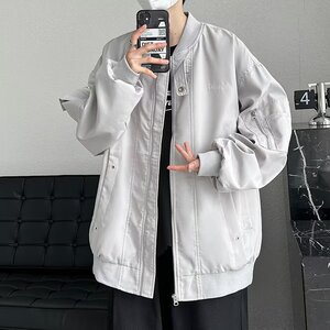 A930-P62 春秋季复古潮牌机能宽松棒球服美式简约飞行员夹克男图片