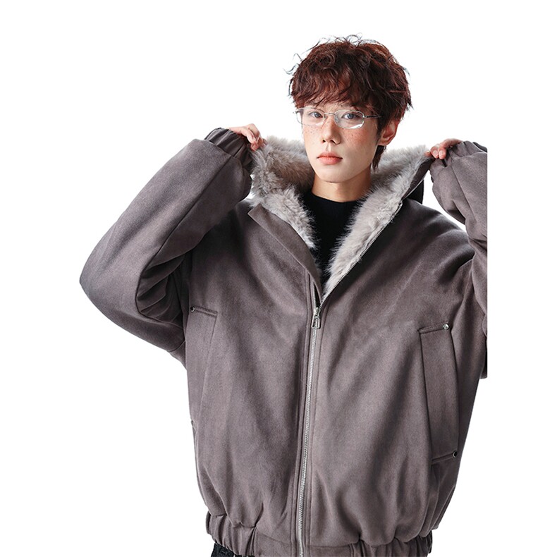 主推冬季连帽新款宽松/座山雕外套潮加厚棉衣XZ102B-1M817-P115图片