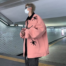 美式蜘蛛刺绣夹克外套男潮牌高街设计感宽松情侣棒球服上衣WY835，男装夹克，星座601-2