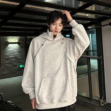 新品秋冬男士立领连帽卫衣常规p65加绒p75，男装卫衣，电商B319