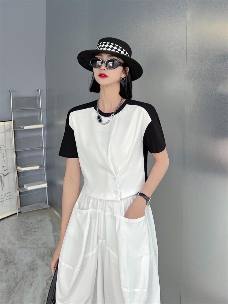 夏季新款拼色T，其它，琼卿格