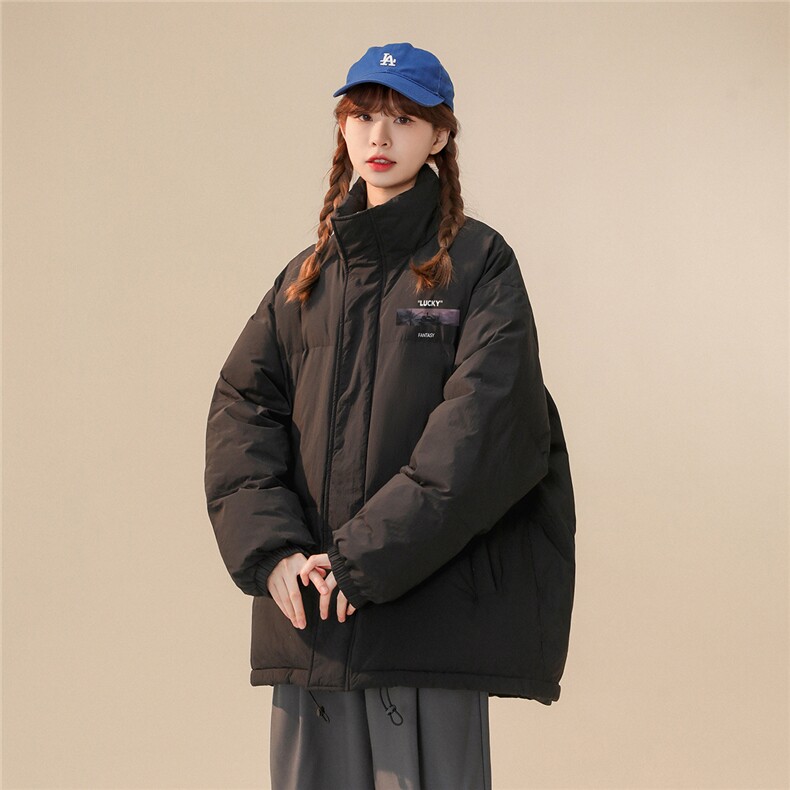 白鸭绒中性风22冬季新款潮流印花立领羽绒服YR186P195控258,男装羽绒服,A247A