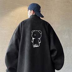 麂皮绒夹克男大码立领褂子外套JK85339-P68加绒款-P78，男装夹克，电商A040
