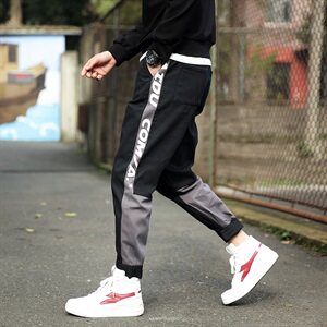 20秋装新款迷彩撞色工装裤潮宽松大码休闲裤迷+5,男装休闲裤,电商A009A（原A058A）