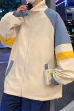 JK6090/75秋装新款男士撞色两面穿夹克男两面服宽松大码学生外套，男装夹克，电商A141
