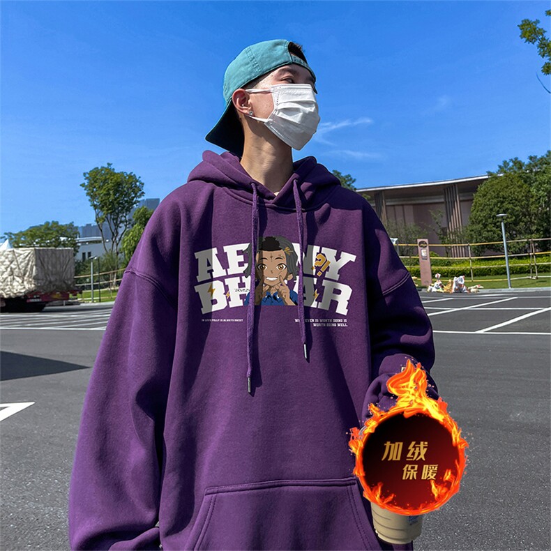 500克重磅秋冬美式加绒加厚卫衣外套DL156常规特P35绒特P40,男装卫衣,电商A486